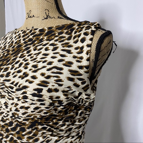 Tadashi Silk Animal Print Dress - Picture 5 of 13